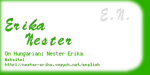erika nester business card